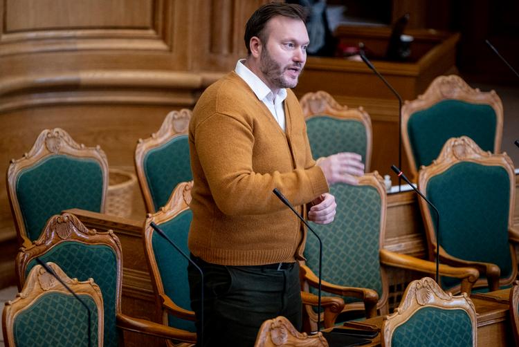     Nye Borgerliges Lars Boje Mathiesen under møde i Folketingssalen torsdag den 11. februar 2021.  Foto: Liselotte Sabroe/Ritzau Scanpix