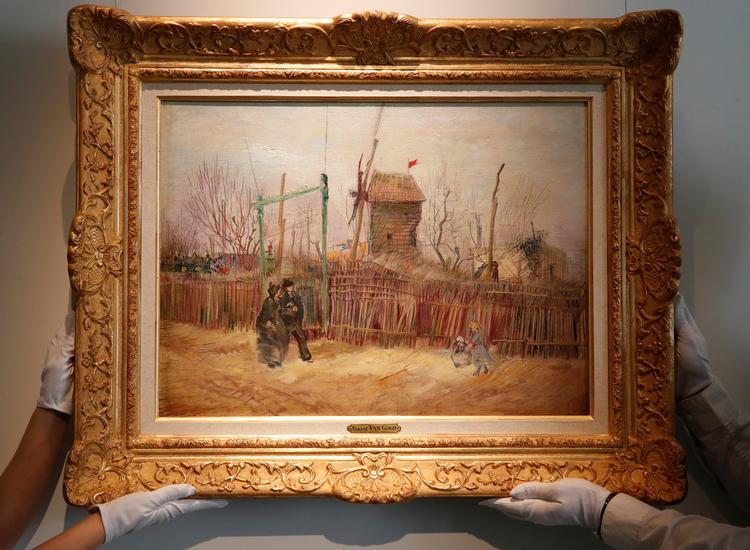Dette maleri af Vincent Van Gogh har været i samme families eje i over 100 år. Nu skal det for første gang udstilles offentligt.  Foto: Christian Hartmann/Ritzau Scanpix
