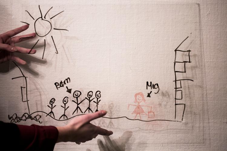 En studerende, som læste erhvervsøkonomi kombineret med psykologi på CBS, tegnede for nogle år siden sin fremtidsdrøm.  Foto: Simon Fals/POLFOTO