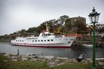 Færgeruten mellem Gudhjem på Bornholm til Danmarks østligste beboede ø Christiansø var en af de ruter, som var gratis i juli sidste år. Her ligger færgen 'M/S Ertholm' ved kaj på Christiansø. Foto: Morten Langkilde/POLFOTO