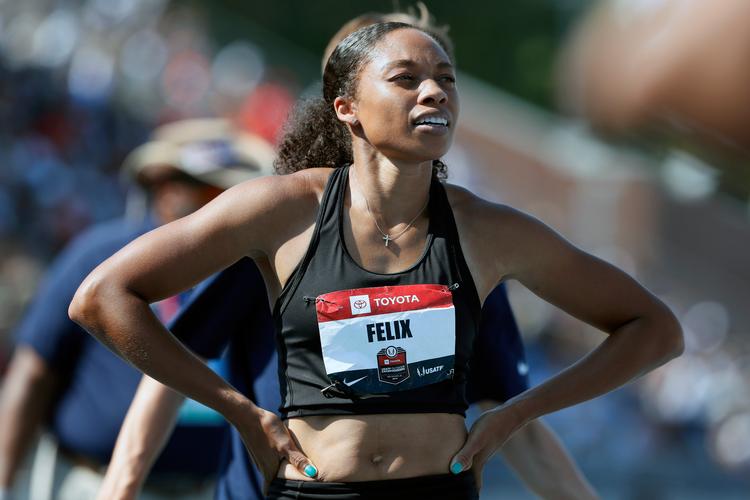 Allyson Felix er en af de kvindelige atleter, der har kommenteret på Nikes nye reklamefilm.  Foto: Charlie Neibergall/Ritzau Scanpix
