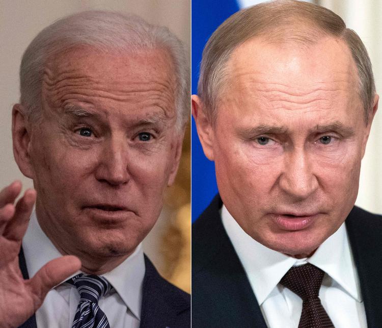 Biden truer Putin med konsekvenser for indblanding i valg og svarer bekræftende på, at han er »en morder«. Foto: Eric Baradat, Pavel Golovkin/Ritzau Scanpix