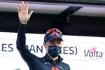 Den tidligere dobbelte verdensmester i enkeltstart Rohan Dennis hyldes efter sejren i Volta a Catalunya.
 Foto: Josep Lago/Ritzau Scanpix