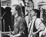     Danseorkestret blev dannet i 1984 i København med blandt andre Jacob Andersen på trommer (forgrunden) og Jørgen Klubien på vokal. Foto: Jacob Maarbjerg/POLFOTO