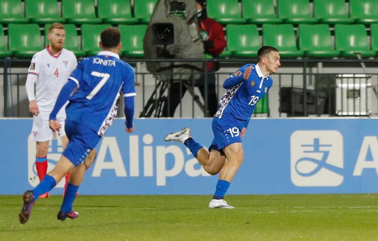 Da Ion Nicolaescu scorede mod Færøerne i torsdags var det Moldovas blot 4. mål i de seneste 17 landskampe.  Foto: Stringer/Ritzau Scanpix