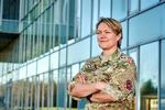 Charlotte Ployart Wetche har bl.a. været militærrådgiver for Nato’s daværende generalsekretær Anders Fogh Rasmussen. Her er hun fotograferet på  Flyvestation Karup. Privatfoto 
