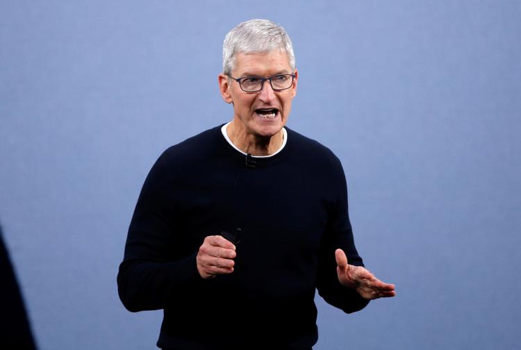 Apples topchef, Tim Cook, går til angreb på Facebook, Google og en hær af såkaldte datamæglere, der opbygger detaljerede profiler af millioner af mennesker verden over.    Foto: Stephen Lam/Ritzau Scanpix