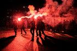 Der blev affyret romerlys og kanonslag mod politiet, da en demonstration mod regeringens coronarestriktioner gik over gevind 9. januar i København. Nu falder straffen til en række demonstranter. Arkivfoto.  Foto: Thomas Borberg/POLFOTO