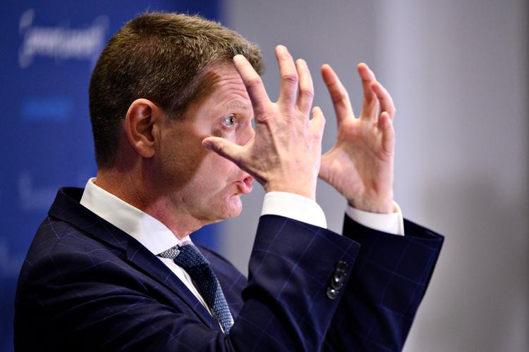 Søren Brostrøm , direktør for Sundhedsstyrelsen - blev onsdag en mediedarling over hele verden efter beslutningen om at lægge AstraZeneca-vaccinen mod Covid-19 på hylden. Foto: Philip Davali/Ritzau Scanpix