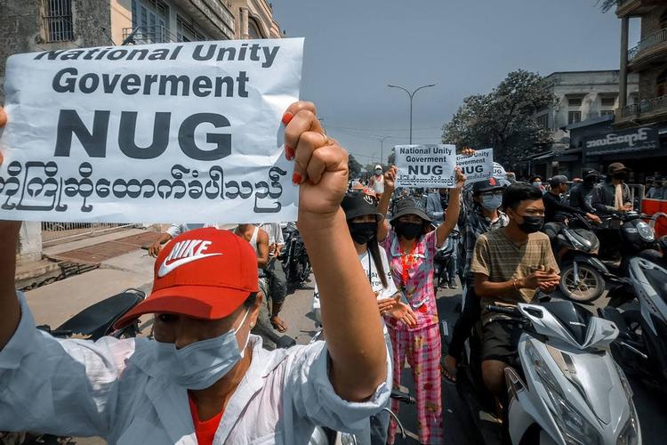 Siden militærkuppet første februar har der været daglige demonstrationer i Myanmar. Foto: Handout/Ritzau Scanpix