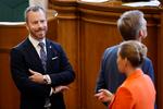 Venstres Jakob Ellemann-Jensen og statsminister Mette Frederiksen (S) under Folketingets afslutningsdebat sidste år.  Foto: Jens Dresling/POLFOTO