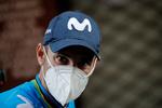 Selv bag masken og under kaskettens skygge fornemmes den tilsyneladende uudslukkelige kampgejst i Alejandro Valverdes øjne.
 Foto: Christophe Ena/Ritzau Scanpix