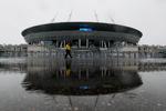 Det største stadion i Sankt Petersborg, Krestovskij, der også har navnet Gazprom Arena, bliver nu vært for syv kampe ved sommerens EM-slutrunde.   Foto: Anton Vaganov/Ritzau Scanpix