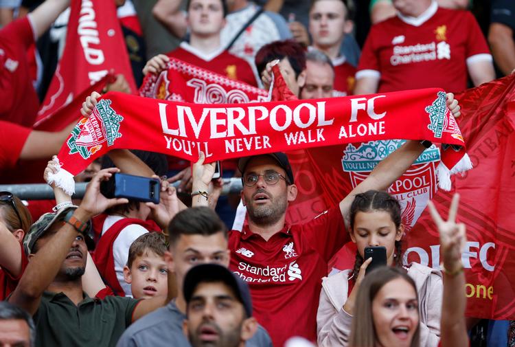 Liverpool var en af de 12 klubber, der skulle være en del af den nye eliteliga i Europa, indtil projektet blev skudt ned igen.  Arkivfoto Denis Balibouse/Ritzau Scanpix