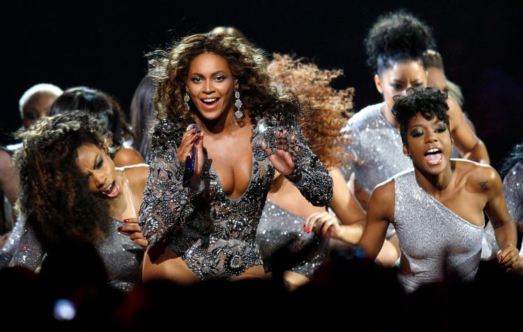 Beyonce optræder her med 'Single Ladies' til 2009 MTV Video Music Awards i New York.  Foto: Gary Hershorn/Ritzau Scanpix