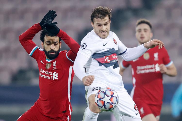 På banen var Liverpool og FC Midtjylland ret lige i Champions League, men den såkaldte koefficientpulje sikrede englænderne 150 mio. kr. mere end danskerne.  Foto: Jens Dresling/POLFOTO