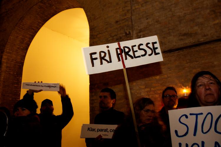 Protesterne mod Radio Loud har været højlydte og gentagne. Arkivfoto Thomas Borberg