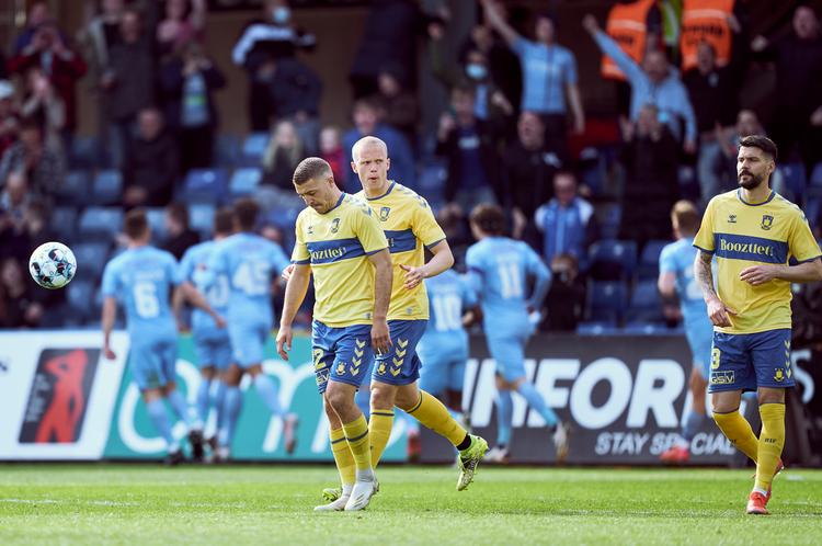 Brøndby var foran mod Randers, men endte med at tabe et måske afgørende skridt i mesterskabskampen. Foto: Claus Bonnerup/Claus Bonnerup