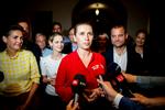 Brede smil alle vegne, da forståelsespapiret i juni 2019 var underskrevet, og Mette Frederiksen kunne danne regering. Nu sår hendes støttepartier tvivl om, hvorvidt regeringen lever op til aftalen. Foto: Anthon Unger