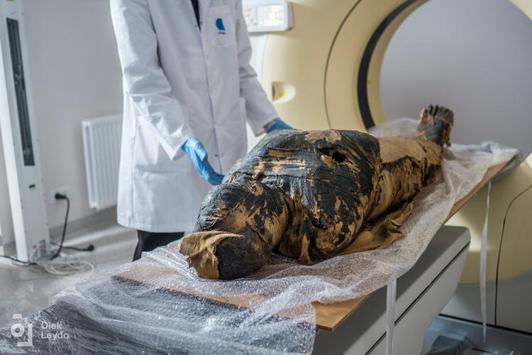 Kroppen viste sig at have en meget let skeletstruktur, hvilket vækkede forskernes interesse. Foto: Warsaw Mummy Project/Ritzau Scanpix