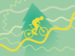 Mountainbike fortsætter med at være i rivende udvikling herhjemme og de danske spor bliver flere og flere, og bedre og bedre. Illustration: Jens B. Mørch 