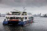Med tirsdagens indsættelse af hurtigfærgen 'Lilleøre' på den nye rute mellem Dokk1 og Sælvig er der nu kun en times sejlads mellem Aarhus og Samsø.  Foto: Joachim Ladefoged