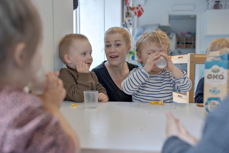 Uddannet personale i daginstitutionerne dækker over uddannede pædagoger og pædagogiske assistenter.  En pædagogmedhjælper kan uddannes til pædagogisk assistent på knap et år.  Arkivfoto Foto: Miriam Dalsgaard/POLFOTO