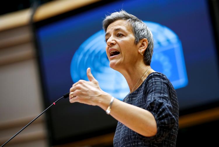 »Det er uacceptabelt«, siger Margrethe Vestager om storbankers hemmelige koordination under finanskrisen. Foto: Pool/Ritzau Scanpix