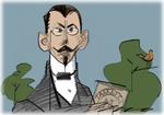 Johannes Jørgensen (1866-1956) var en skippersøn fra Svendborg, der tog til København som 16-årig og orienterede sig efter de herskende stemninger, lidt darwinisme, lidt brandesianisme og en masse skriveri, dagbøger, romaner, kritik, digte Arkivtegning Per Marquard Otzen