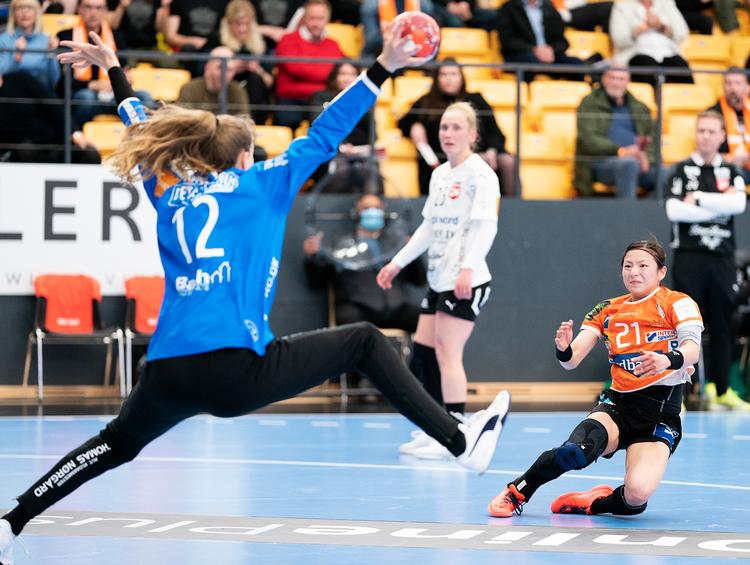  Ayaka Ikehara scorede to mål  mod Viborg.  Foto: Claus Bech/Ritzau Scanpix