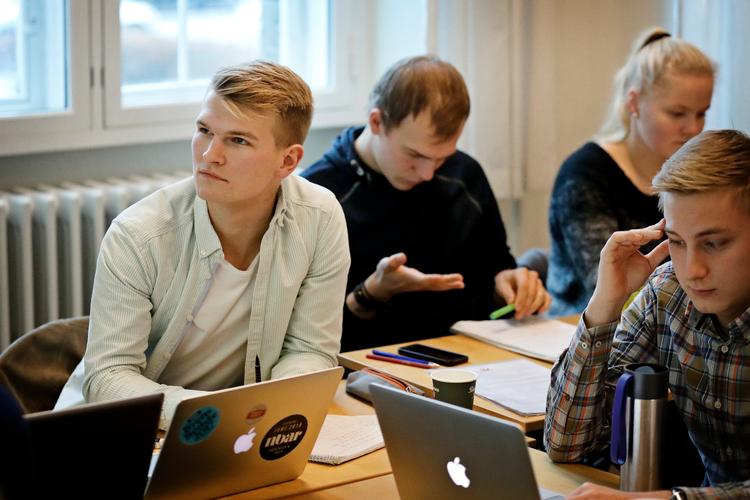 Studerende til forelæsning på økonomistudiet på Københavns Universitet. Arkivfoto. Foto: Jens Dresling/POLFOTO