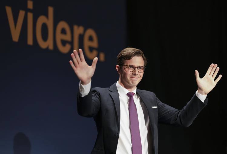 Alex Vanopslagh, formand for LA, tvivler på, at Venstre eller De Konservatives leder bliver statsminister. Foto: Claus Fisker/Ritzau Scanpix
