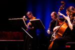     Concerto Copenhagen havde har gjort musikken helt lille til lejligheden. Der var bare 11 musikere på scenen lørdag eftermiddag, da der var flest – og ofte ikke mere end en stor håndfuld ad gangen.  Foto: Det Kongelige Bibliotek/Ditte Valente
