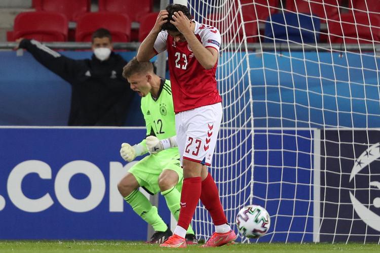  Wahid Faghir blev den yngste til at score ved et U21-EM nogensinde. Desværre brændte han sit straffespark.  Foto: Ferenc Isza/Ritzau Scanpix