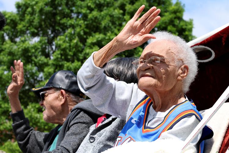 106-årige Lessie Benningfield Randle husker massakren.  Foto: Stringer/Ritzau Scanpix