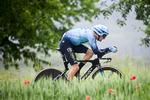 Jakob Fuglsang i aktion på enkeltstarten i Schweiz.
 Foto: Gian Ehrenzeller/Ritzau Scanpix