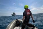 EU's grænseagentur, Frontex, fik stor bevågenhed, da migrantstrømmen mod Europa over Middelhavet tog til i 2015. Her er det islandske skib 'Tyr' på pressetur ud for den sicilianske havneby Catania, Italien, i 2015. Foto: Jacob Ehrbahn/POLFOTO