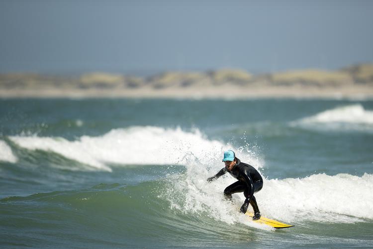 Surfing ved Cold Hawaii - også kaldet Klitmøller.   Foto: Peter Hove Olesen/POLFOTO
