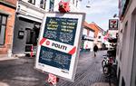 Folketinget har sat slutdato på en række af de restriktioner, danskerne har været pålagt. Her et skilt ved Aalborgs feststrøg, Jomfru Ane Gade. Foto: Henning Bagger/Ritzau Scanpix