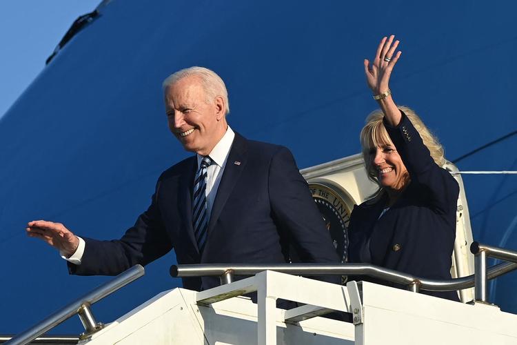 USA's præsident Joe Biden er ankommet til G7-mødet i Storbritannien, hvor lederne blandt andet skal drøfte en global skattereform. Foto: Brendan Smialowski/Ritzau Scanpix