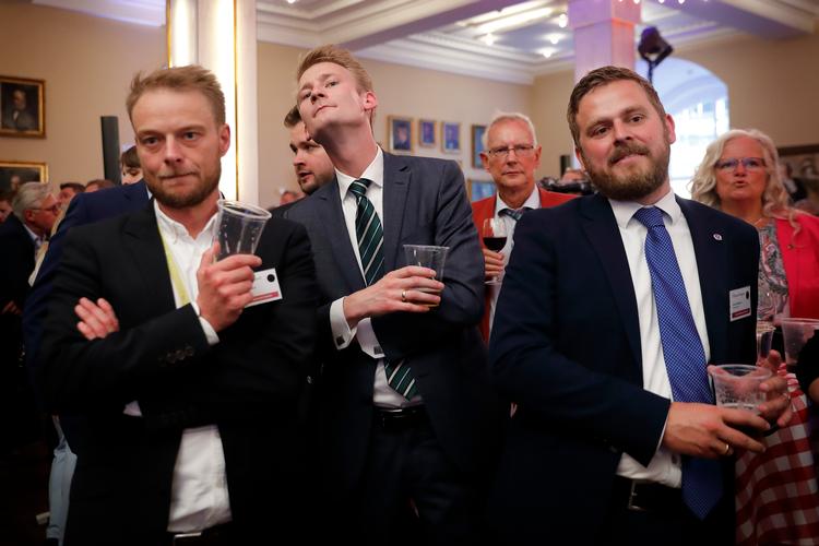 Valgaften på Christiansborg i 2019, hvor Dansk Folkeparti led et stort nederlag. Siden er nedturen fortsat.  Foto: Jens Dresling/POLFOTO