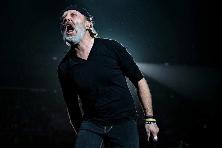 Lars Ulrich under en koncert i Royal Arena i København. Foto: Miriam Dalsgaard/POLFOTO