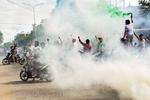 Demonstrationerne mod militærstyret i Myanmar fortsætter. Her er det i byen Manywa. Foto: Handout/Ritzau Scanpix