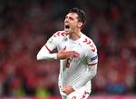 Andreas Christensen var den store oplevelse, da Danmark slog Rusland med 4-1 og avancerede ved EM.  Foto: Stuart Franklin/Ritzau Scanpix