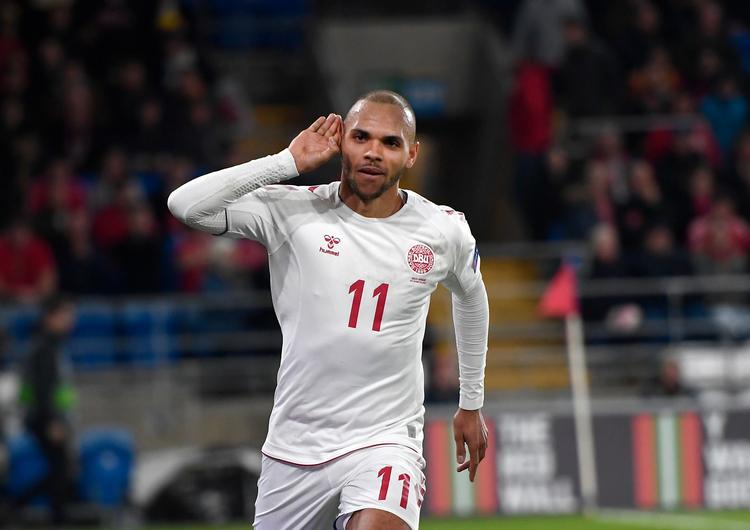 Danmarks seneste mål mod Wales scorede Martin Braithwaite i 2018, men Gareth Bale reducerede kort efter til resultatet 2-1 og er således den seneste målscorer i landskampe mellem Wales og Danmark. Foto: Lars Poulsen/Ekstra Bladet