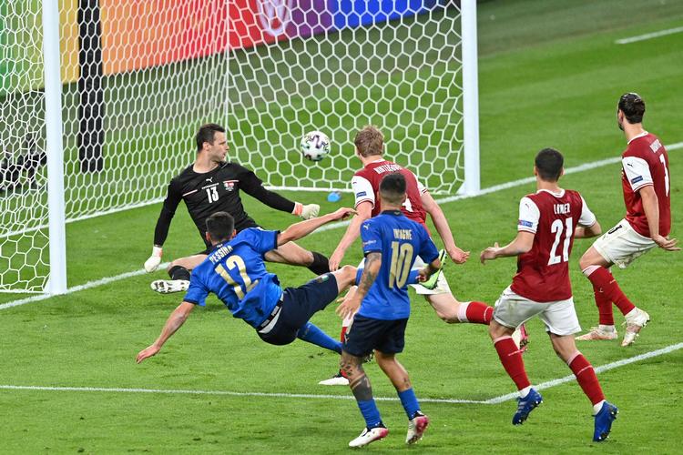  Matteo Pessina  satte 2-0-målet ind, inden Østrig reducerede.  Foto: Justin Tallis/Ritzau Scanpix