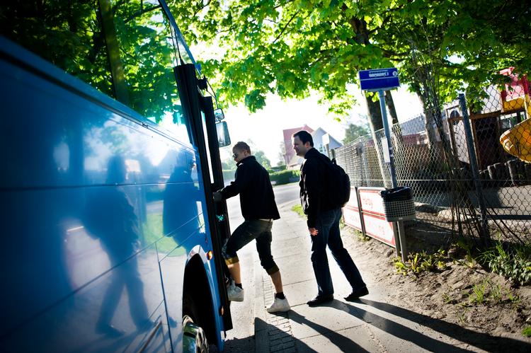Lige nu kan man kun komme til Galten med rutebilen, men fremover kan man tage toget når en ny jernbane fra Århus til Silkeborg kommer til at gå gennem byen.  Foto: Nikolaj Svennevig/POLFOTO