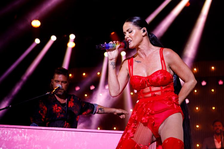 Lene Nystrøm og resten af Aqua er blandt de optrædende til Småfest.   Foto: Per Lange/POLFOTO