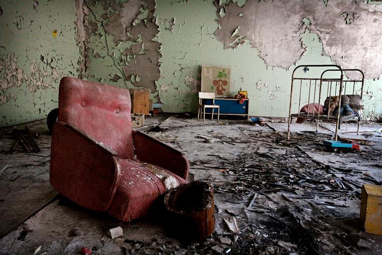 Foto fra Tjernobyl i Ukraine, 25 år efter atomulykken, hvor en reaktor nedsmeltede og sendte radioaktivt materiale ud over et stort område i Europa. Foto: Martin Lehmann/POLFOTO