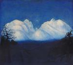 Harald Sohlberg ’Vinternatt i fjellene’, der er til salg på Sotheby's i London. 